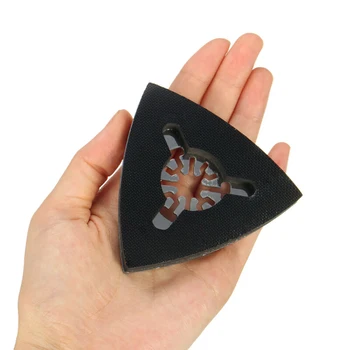 

2pcs 80mm Stainless Steel Triangle Sand Tray Shaped Polishing Waste Sanding Pad Tools Parts Ferramenta