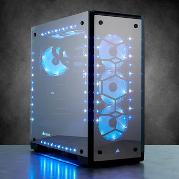 

Corsair Crystal 570X RGB Mid-Tower Case, 3 RGB Fans, Tempered Glass - Computer Cases & Towers-Black - CC-9011098-WW