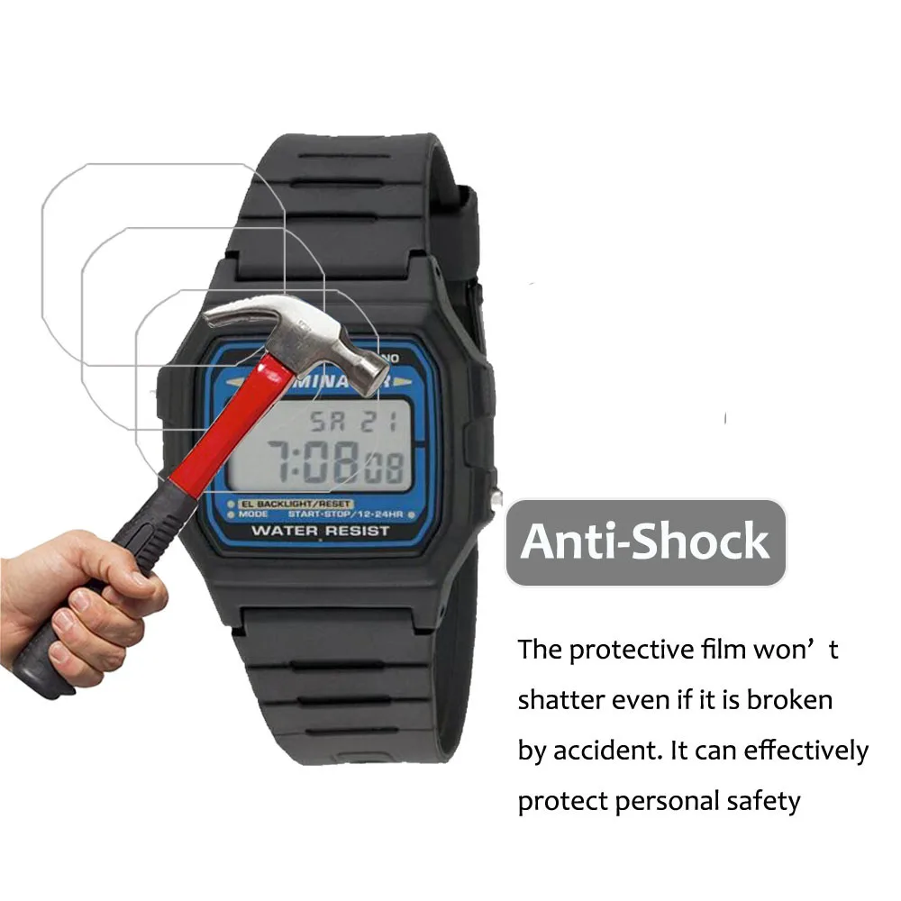 3Pcs HD Nano Anti shock Film For Casio F 105W A168/F105W A 168W Screen  Protector Anti Scratch PET Film Easy To Install Not Glass|Screen  Protectors| - AliExpress