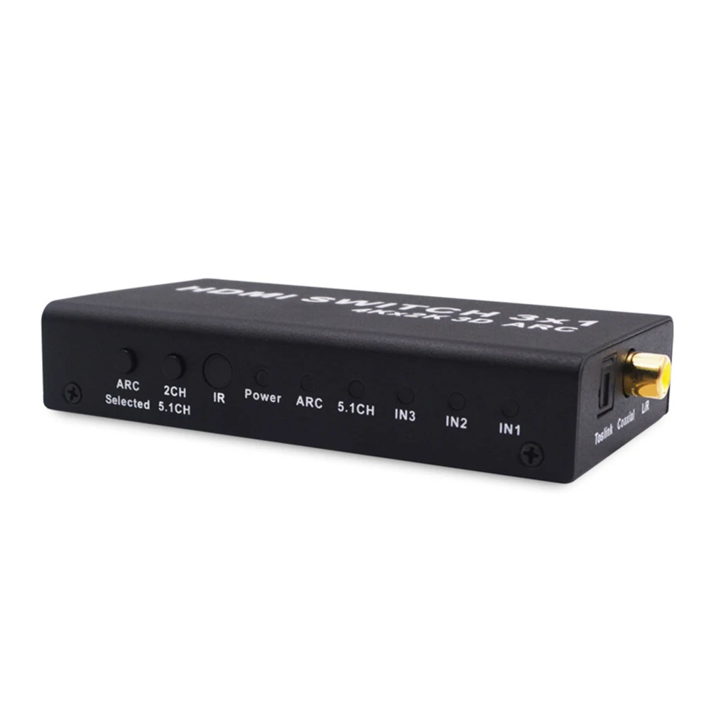 HDMI коммутатор 2,0 4K 30HZ HDR HDMI сплиттер 3 в 1 выход HDMI коммутатор Аудио экстрактор ARC управление для компьютера HDTV