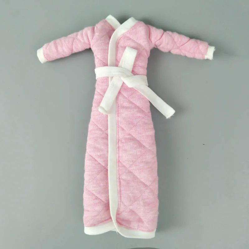 Розовый длинный халат для куклы Барби Одежда Костюм для ванной зимняя пижама одежда для сна повседневная одежда для Барби игровой дом