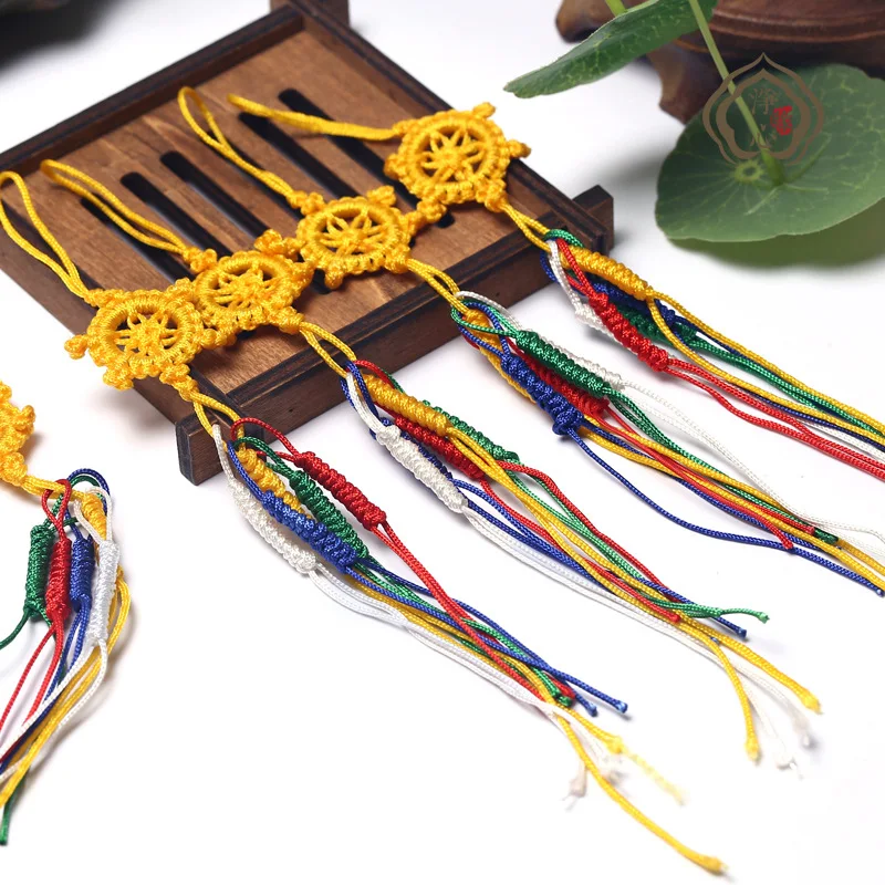 

Tibetan Style Hand-woven Ethnic-Style Dorje Knot Chinese Knot Protective Talisman Car Hanging Carry-on Wear