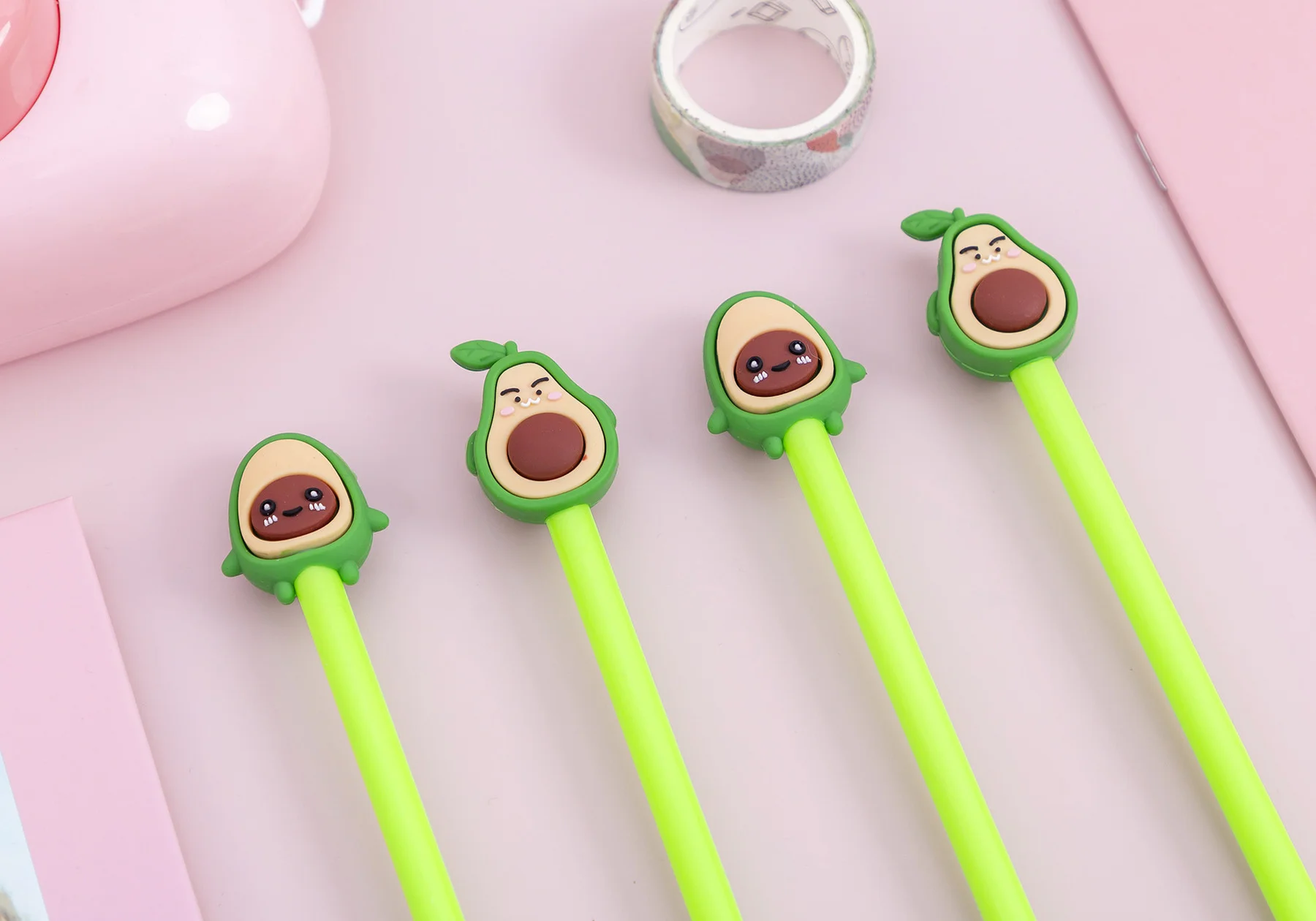 2-6-24 Stück süße Kawaii Avocado Obst Gelstift Schreibwaren Büro Schulbedarf Kinder Geschenke süß reizend hübsch kreativ – Detail 2
