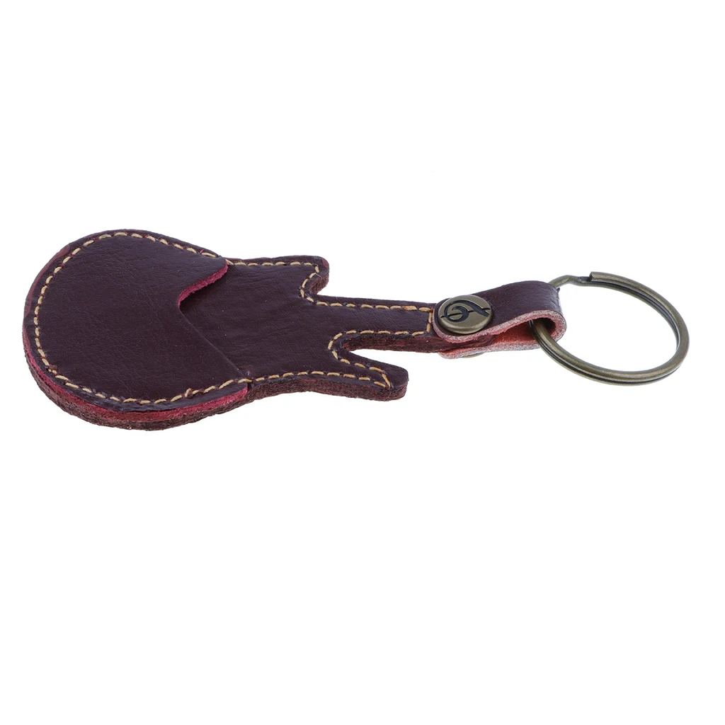 Портативный держатель для медиаторов кожаный чехол для хранения медиатора сумка цепь для ключей брелок чехлы
