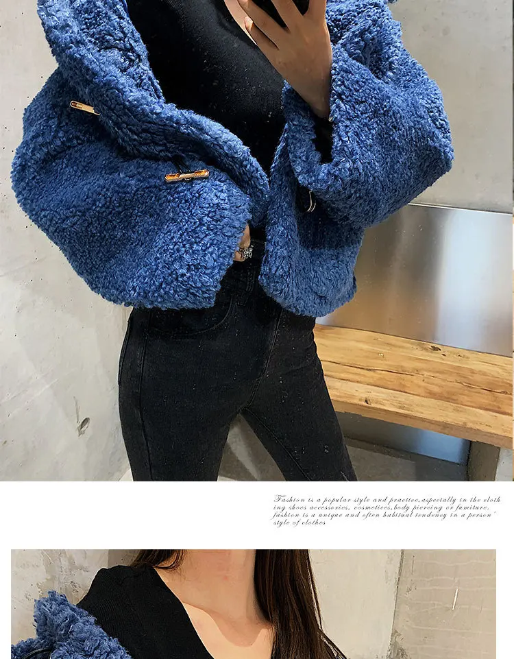 Autumn And Winter New Products Teddy Bear Thick Warm Composite materials Fur Coat Korean-style Fashion Debutante Elegant S
