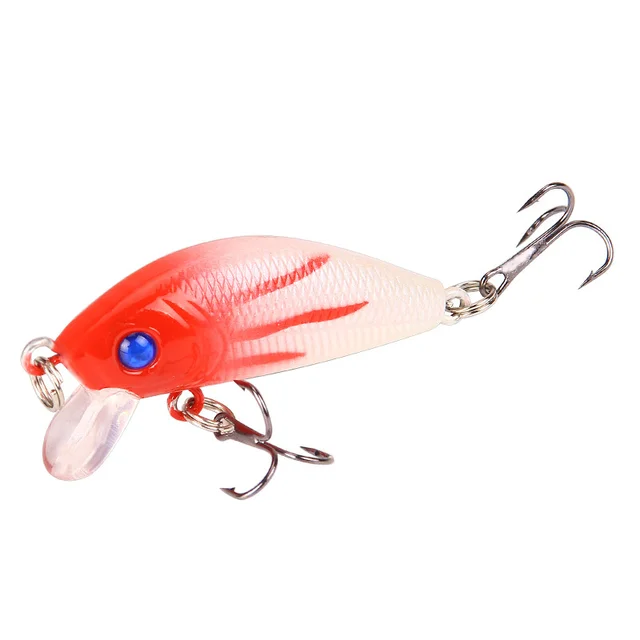 1 PCS Minnow Fishing Lure 50mm4.2g Topwater Hard Bait Wobbler Jig Bait Crankbait Carp Striped bass Pesca Fishing tackle SwimBait 6