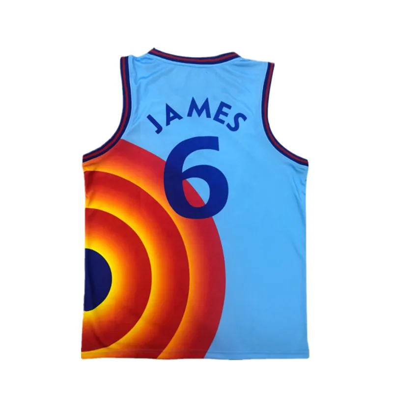 Movie Space Jam 2 Kids Jersey Vest Shirt Shorts Cosplay James Tune Squad Suit Summer Boys Girls Fashion Sportswear Clothes