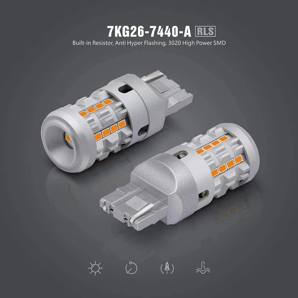 7440 Ƽ  ÷   , Ʈ 25W Ȳ Ȳ, ſ  LED ,  õ 7440A T20 Wy21W