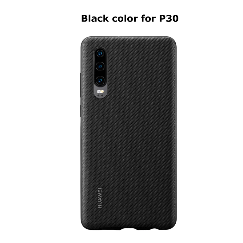 Black for P30 Чехол для HUAWEI P30 P30 Pro, Официальный чехол с полным покрытием, предотвращает появление отпечатков пальцев, микрофибра, кожа P30, задняя крышка - Цвет: Black for P30
