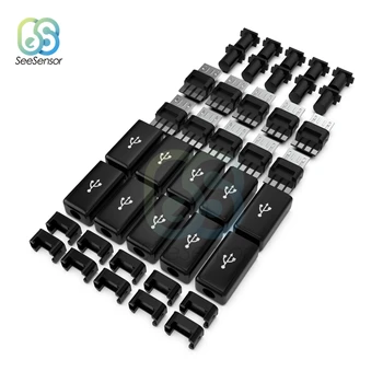 

10Pcs/lot Micro USB Male Connector Plug Black Welding Data OTG Line Interface DIY Data Cable Accessories
