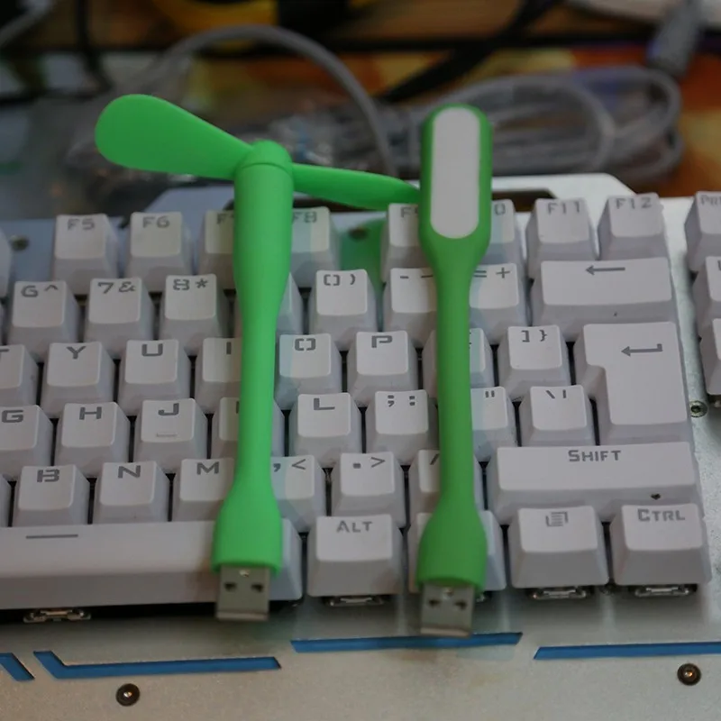 Мини-сгибаемый USB вентилятор и USB светодиодный светильник лампа для внешнего аккумулятора ПК ноутбука Гибкие USB гаджеты ручной вентилятор ночной Светильник