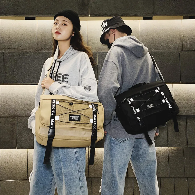 

2019 New Style Popular Brand Versatile Students Workwear Function Shoulder Bag Men And Women Korean-style Fashion Postman Should