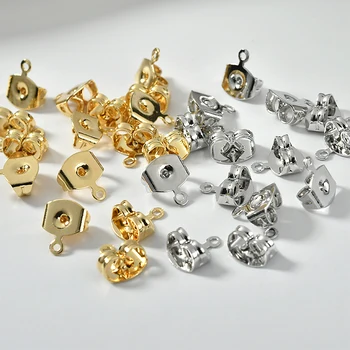 

Copper-plated 18K real gold yellow can maintain the drape of colored earplugs