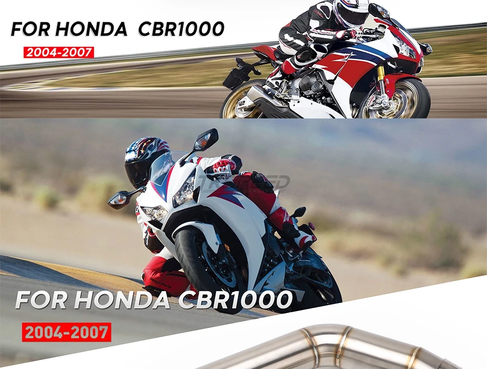 Для HONDA CBR 1000 CBR1000 04-07 глушитель двигателя мотоцикла средняя Соединительная труба мотоцикла выхлопная труба