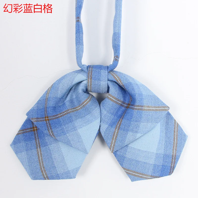 Collar Flower Японская женская школьная форма JK, юбка с высокой талией для девочек-подростков, Студенческая Милая синяя белая клетчатая школьная форма, плиссированная юбка, студенческий стиль - Цвет: Collar Flower