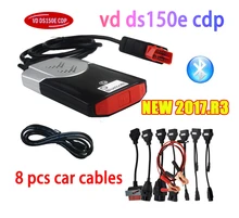2021 novo vci 2017. r3 com keygen 2016. r0 vd ds150e cdp pro bluetooth para delphis obd2 scanner ferramenta com 8 pcs cabos de carro 2017. r1