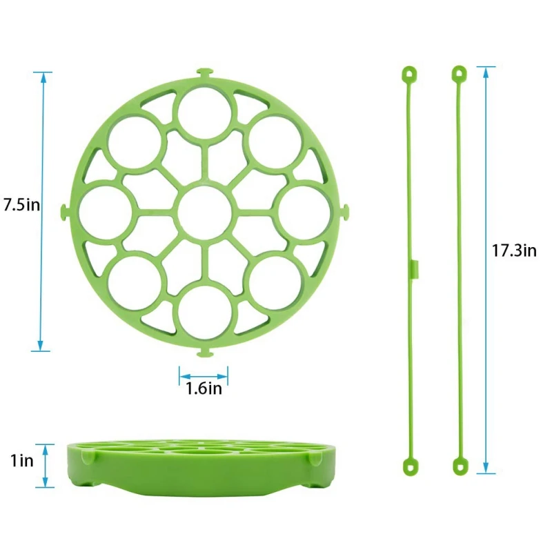 Multi-functional Egg Poachers Steaming Rack Household Steamed Egg Rack With Hand Strap Detachable Steamed Egg Rack H1.x x