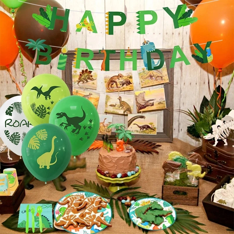Dinosaur Party Balloon Dinosaur Birthday Party Foil Number Balloons Kids Wild Animal Jungle Birthday Party Decorations Globos