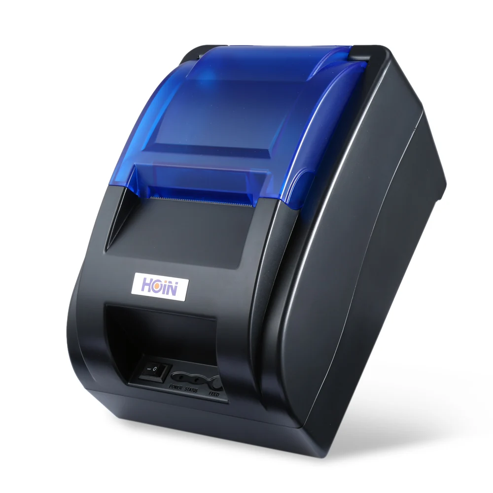 Black HOIN HOP H58 USB портативный термопринтер чековый инструмент принтер билетов проводной POS 58 мм 70 мм/сек. принтер для Android iOS - Цвет: Black