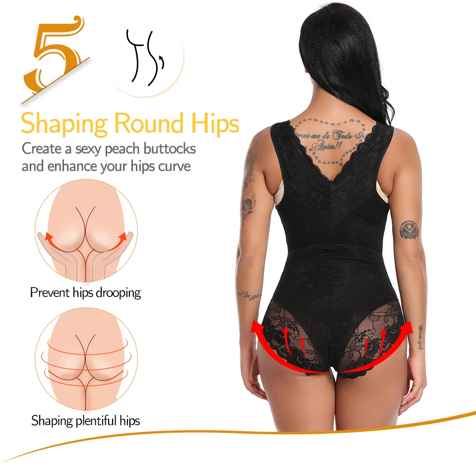 spanxs Women's Shapewear Waist Trainer Bodysuits Slimming Underwear Seamless Full Body Shaper Firm Control Bodybriefer Postpartum Fajas backless shapewear