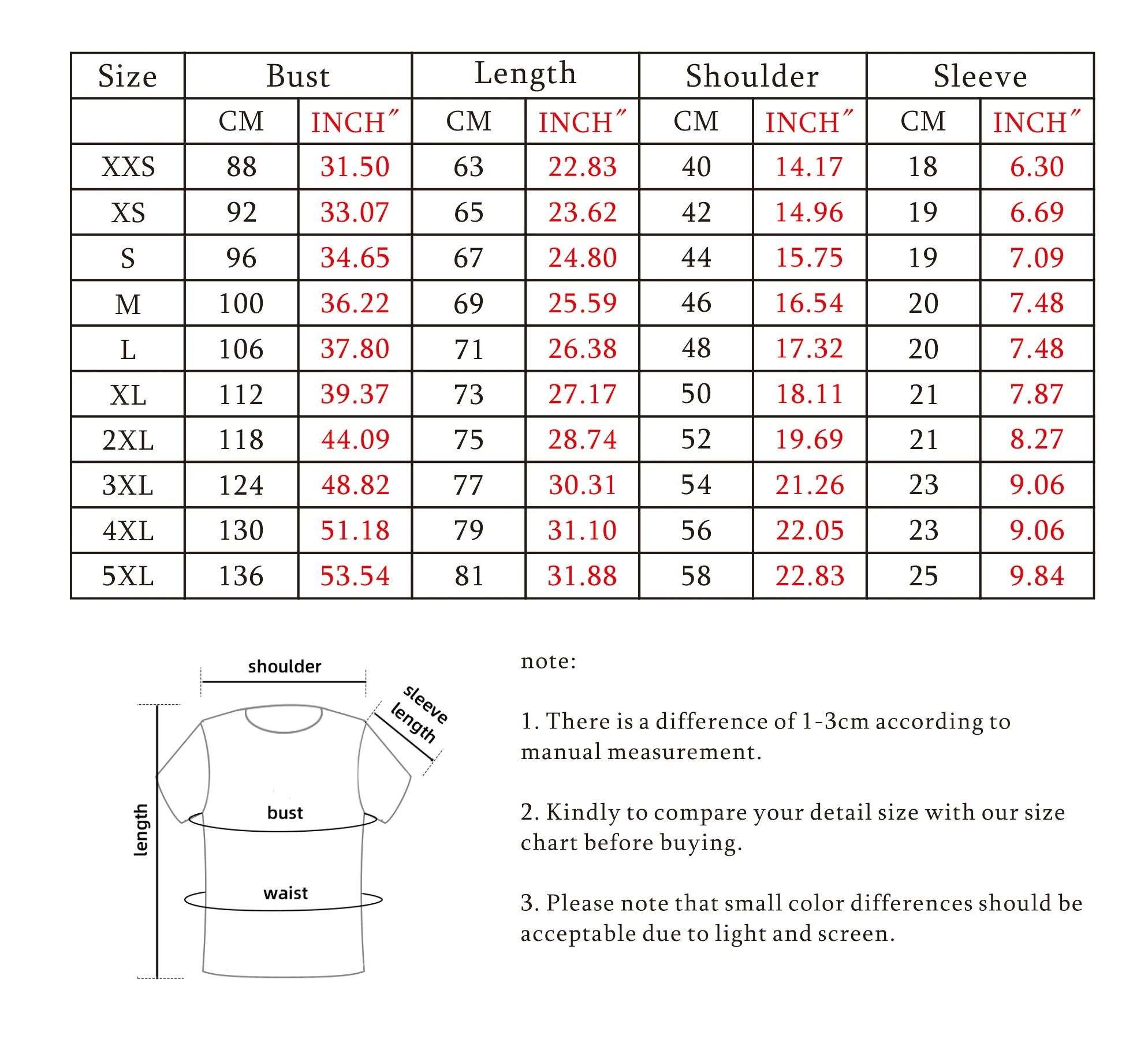 Size Info