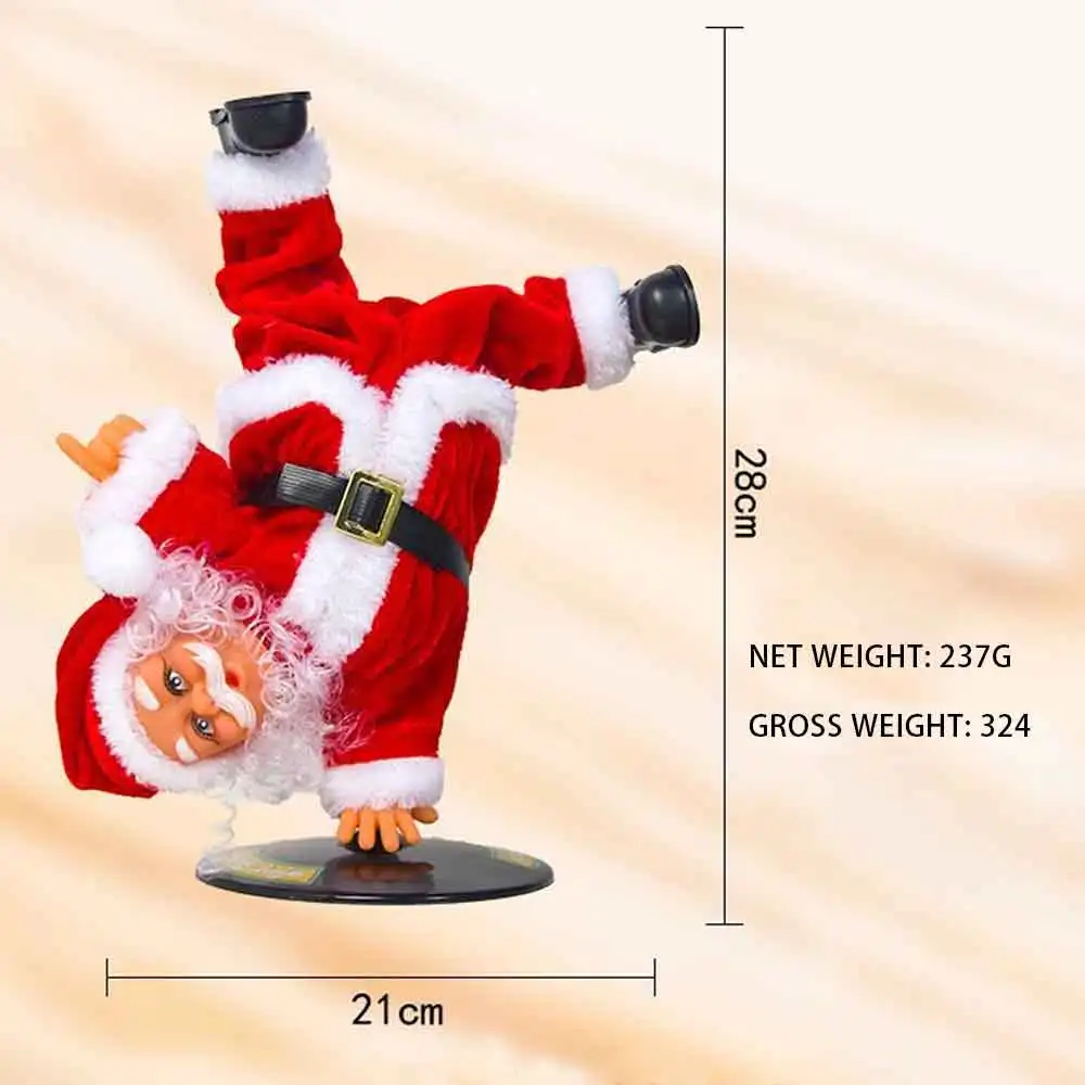 Рождественский Санта-Клаус, хип-хоп, ручная подставка для танцев с музыкой, лучшие подарки на год, электрическая звучащая игрушка, украшение для дома