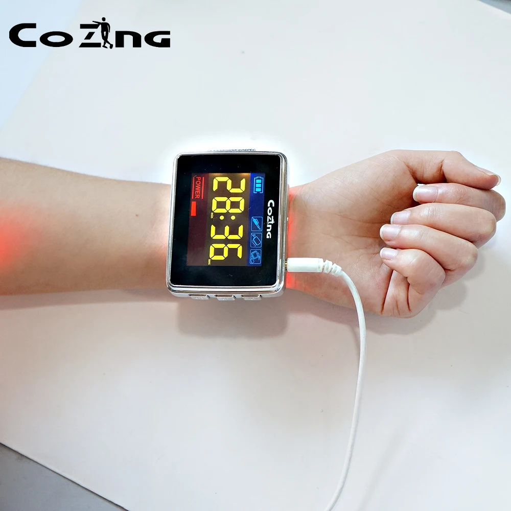 

Clinical tested low intensity laser health care wrist watch for diabetes rhinitis cholesterol hypertension