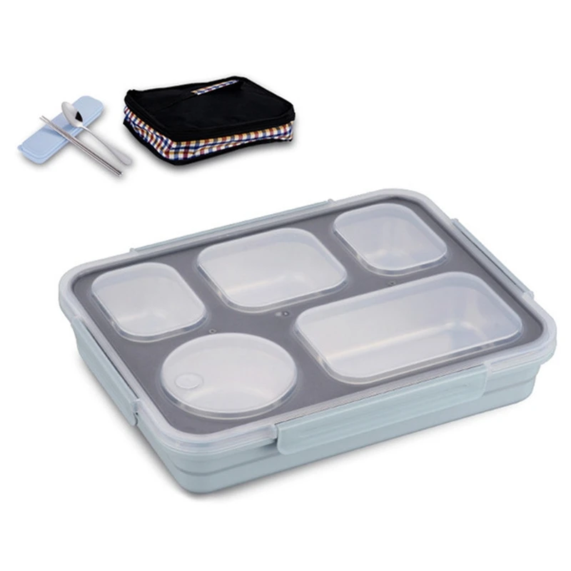 

Lunch Box Set Thermal Bento Box With Tableware Eco-Friendly Food Container Separate Compartments Leakproof Food Is Not Mixed