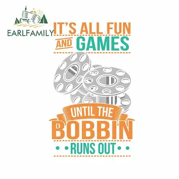 

EARLFAMILY 13cm x 8.6cm For Quilter Quotes Gift Vinyl Material Car Stickers Personality Creative Decal Trunk For JDM SUV RV