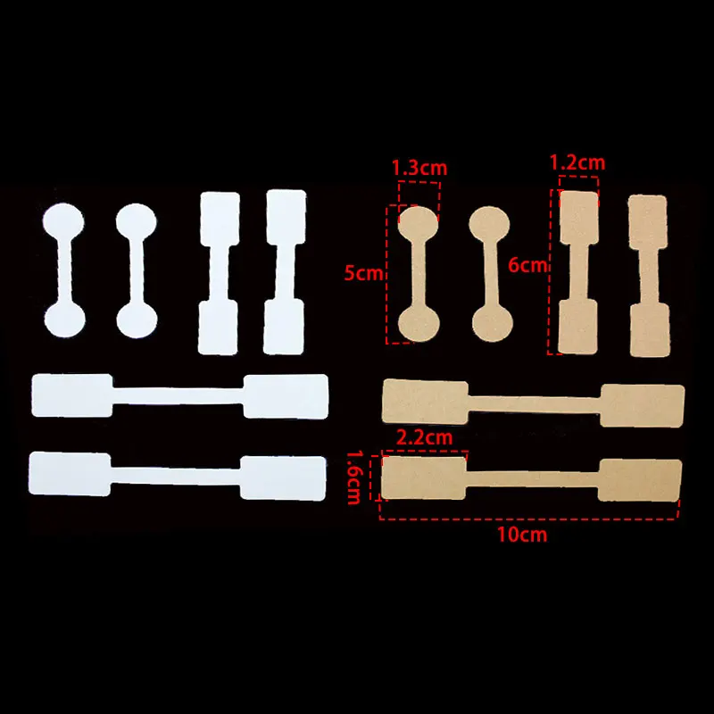 Lot De 500 étiquettes De Prix Vierges Pour Bijoux – 6 X 1,2 Cm – En Papier Kraft, Faciles à Coller Et à Retirer – Idéal Pour Les Créateurs Et Boutiques