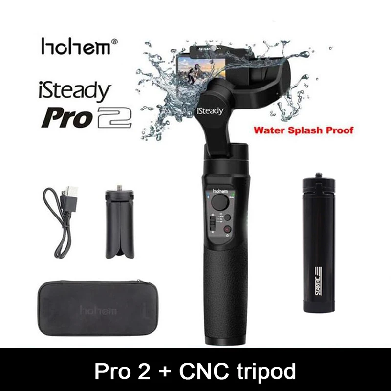 Pro 2 CNC tripod Hohem iSteady Pro 2 водонепроницаемый ручной шарнирный стабилизатор для камеры Gopro vlog для Gopro 8/7/6/5/4/3 DJI Osmo экшн YiCam SJCAM экшн Камера - Цвет: Pro 2 CNC tripod
