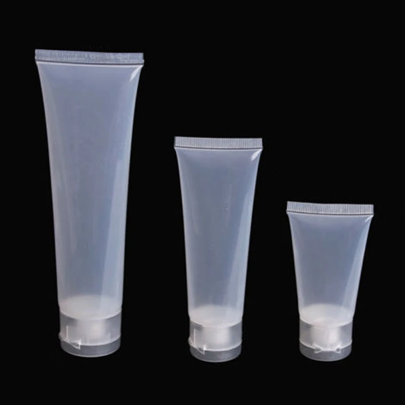 Clear Plastic Soft Cosmetic Cream Packaging Tubes