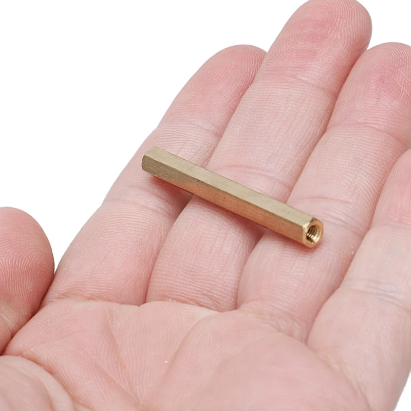 20 шт M3X40mm золотой тон Женская резьба противостояние шестиугольная прокладка/шайба