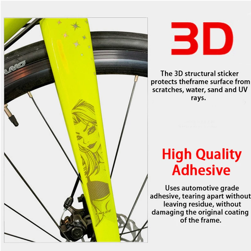 VXM 3D MTB горный велосипед устойчивый к царапинам ПВХ водонепроницаемый каркас защита Съемная наклейка дорожный велосипед Пастер Защитная крышка