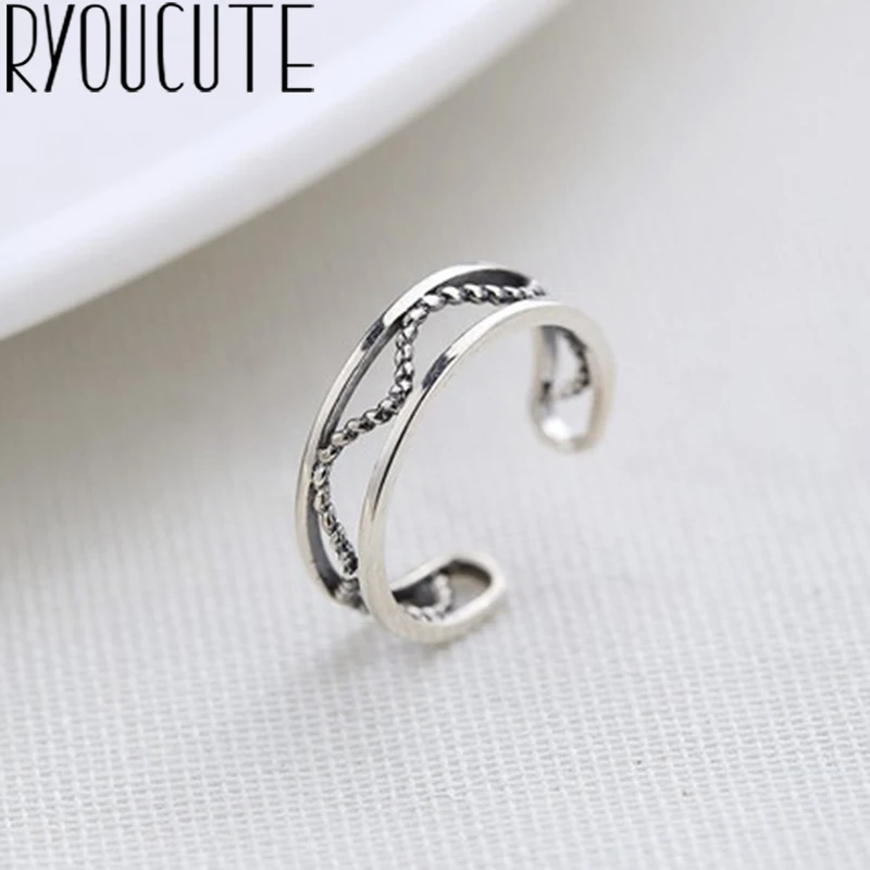 

Bijoux Fashion 925 Sterling Silver Line Rings for Women Men Big Open Finger Rings Wedding Jewelry Party Gifts