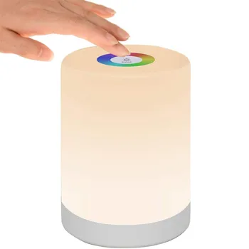 

Night light LED Intelligent Bedside Table lamp Tactile Control Controllable Rechargeable USB Portable RGB Color Change