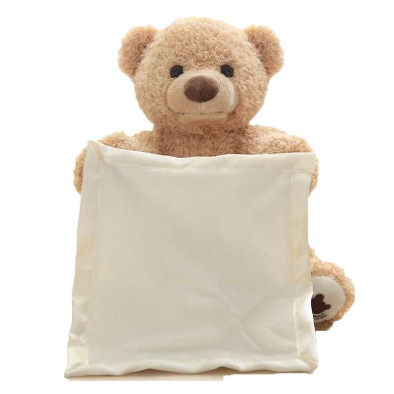 

30cm Peek Teddy Bear a Boo elephant Lovely Cartoon Stuffed Kids Birthday Xmas Gift Electric Music Bear Plush Toys