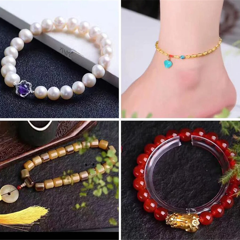 60 m/rolka koraliki na nitkach tworzenia biżuterii elastyczne koraliki przewód nici do DIY na nadgarstek bransoletka naszyjnik Anklet