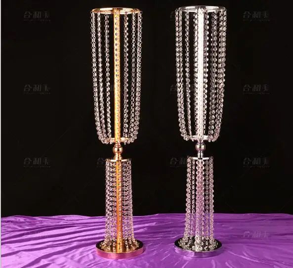 Romantic Acrylic Chandelier Flower Stand Centerpiece for Wedding/Event Decoration senyu0607