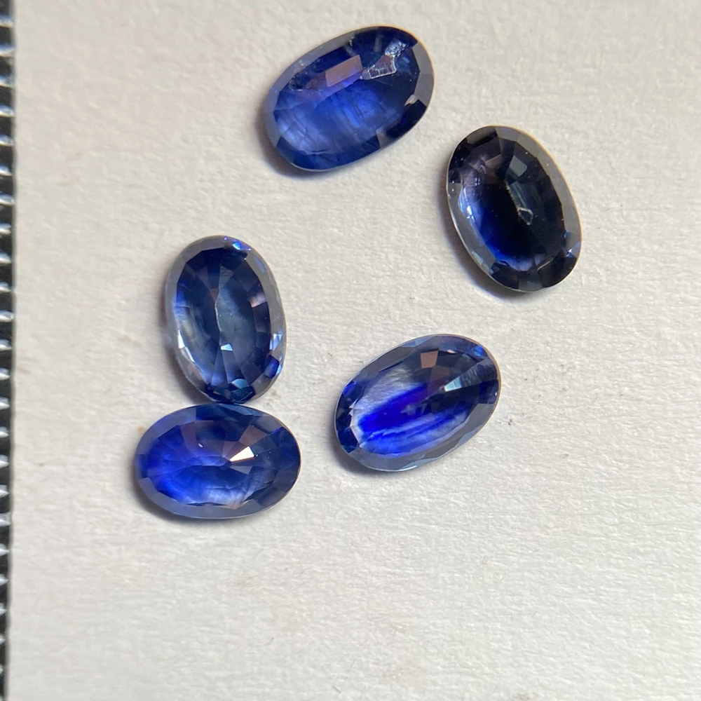 1 Carat A Quality Oval Cut 3x5mm About 4pcs Thailand Natural Original Royal Blue Sapphire Gemstones For Jewelry Making