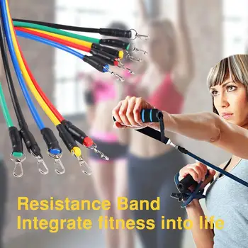 

11pcs/set Pull Rope Fitness Exercises Resistance Bands Latex Tubes Pedal Excerciser Body Training Workout Yoga Rope tool