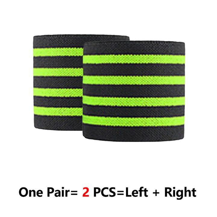 Green Four Stripes ROEGADYN профессиональная Тяжелая атлетика 2 м эластичный наколенник фитнес наколенник поддерживающий фиксатор тяжелый вес приседания тренировочный наколенник - Цвет: Green Four Stripes