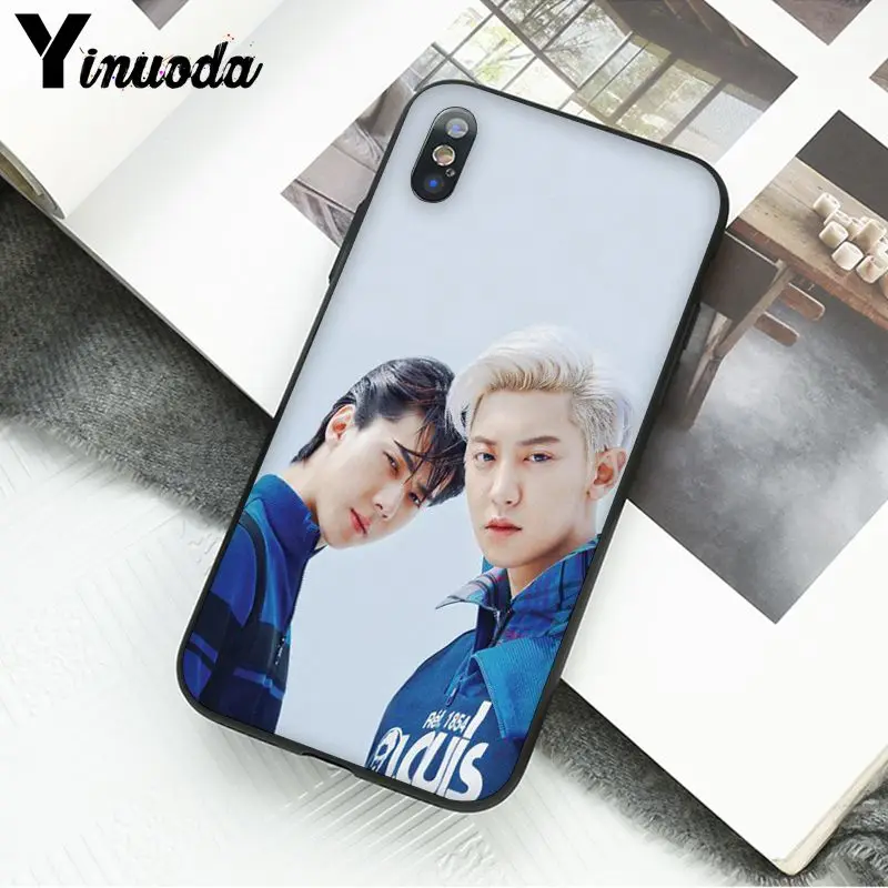 Yinuoda SEHUN CHANYEOL EXO ТПУ мягкий силиконовый черный чехол для телефона для Apple iPhone 8 7 6 6S Plus X XS MAX 5 5S SE XR мобильные телефоны - Цвет: A10