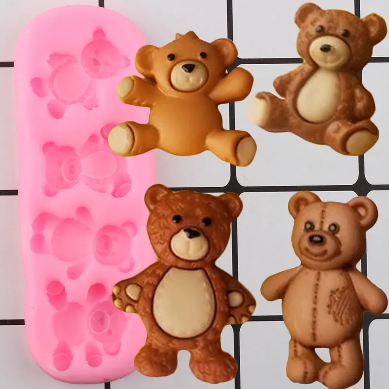3d Baby Bears Silicone Molds Candy Chocolate Mold Diy Party Cupcake