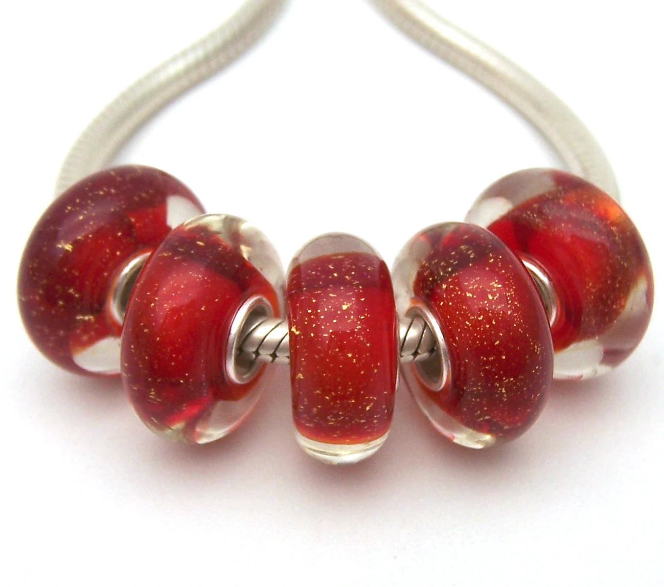 

JGWGT 1188 5X 100% Authenticity S925 Sterling Silver Beads Murano Glass beads Fit European Charms Bracelet diy jewelry Lampwork