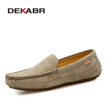 DEKABR/бренд новые мужские лоферы из натуральной кожи с дышащей сеткой; туфли для мужчин; Мокасины, обувь для вождения Бизнес лодка Топ Мужская обувь