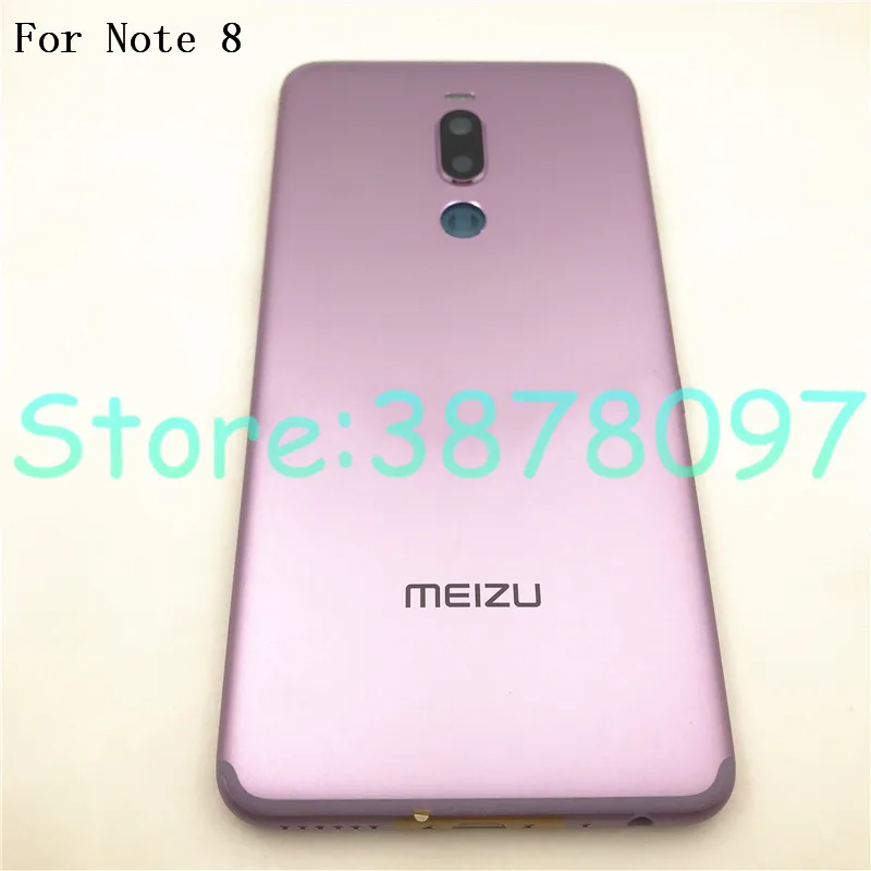 Metal Battery Door Back Cover Housing Case 6.0" For Meizu Note 8 M822H With Camera Lens(Without Power Volume Buttons