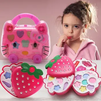 

Kids Make Up Toy Set Pretend Play Princess Pink Makeup Beauty Safety Non-toxic Kit Toys for Girls Dressing Cosmetic Girl