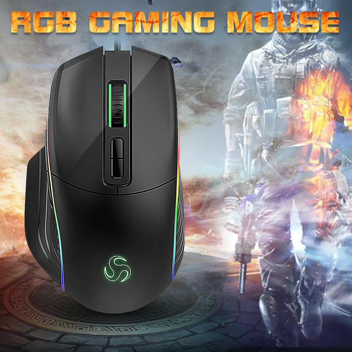 S SKYEE PMW3325 сенсорная игровая мышь 10000 dpi 8 кнопок RGB задний светильник оптическая проводная мышь с FireKey для геймера FPS
