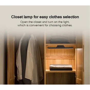 

LED Kitchen Cabinet Light Lamp Magnetic Attraction USB Rechargeable Dimming Lamp Wardrobe Closet Showcase Bookshelf Night Lamp